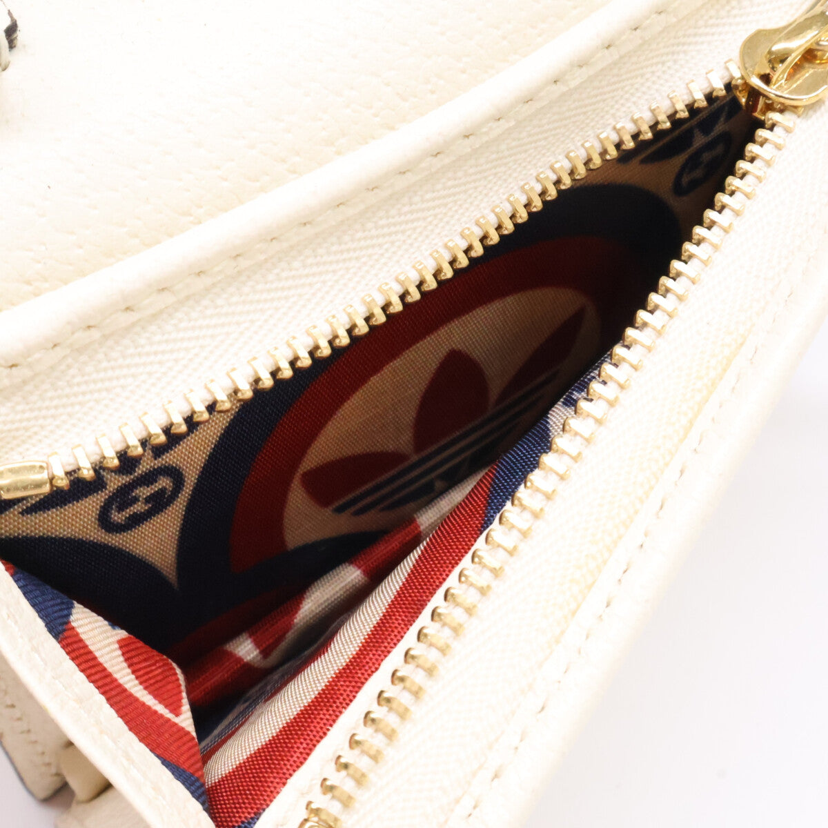 GUCCI グッチ x adidas アディダス 【美品】702248 ホースビット ショルダーウォレット 二つ折り財布（小銭入れあり）