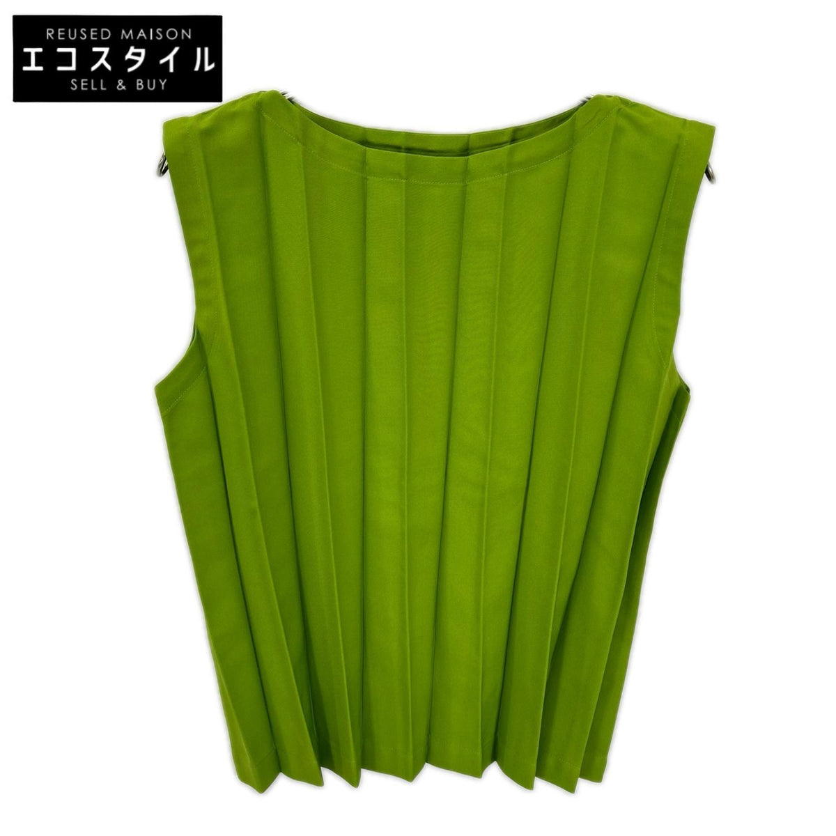MeISSEYMIYAKE ミーイッセイミヤケ MI61FR931 リーフグリーン CROSS PLEATS トップス