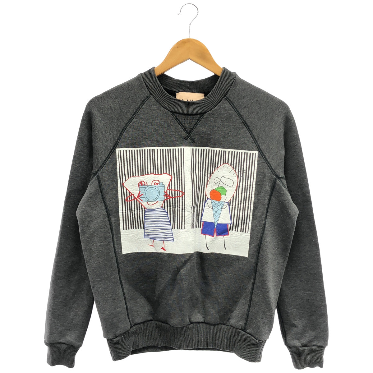 Plan C プランシー FLCJB56S86TF002 グレー ラグランスリーブ ボンディングシャツ トップス