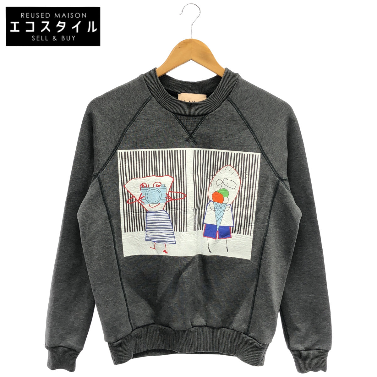 Plan C プランシー FLCJB56S86TF002 グレー ラグランスリーブ ボンディングシャツ トップス