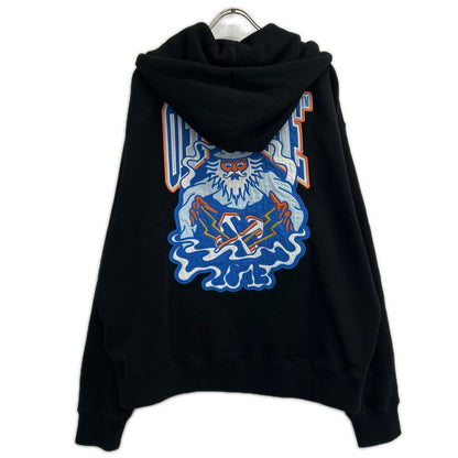 OFF-WHITE オフホワイト OMBE015F24FLE004 ウィザード アップリケ ジップアップフーディ トップス