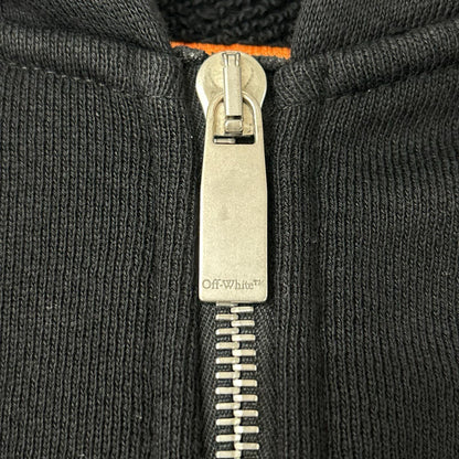 OFF-WHITE オフホワイト OMBE015F24FLE004 ウィザード アップリケ ジップアップフーディ トップス