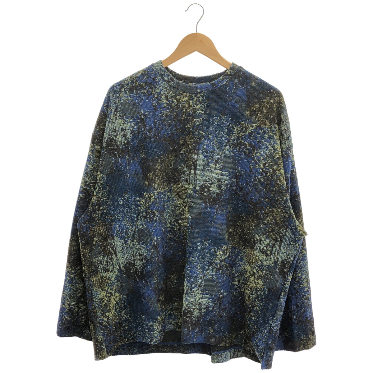 MAISON SPECIAL メゾンスペシャル 11212411305 ブルー系 アブストラクトパイルジャガードプライムオーバーTシャツ トップス