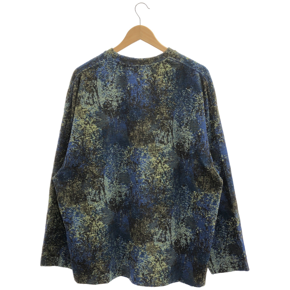 MAISON SPECIAL メゾンスペシャル 11212411305 ブルー系 アブストラクトパイルジャガードプライムオーバーTシャツ トップス