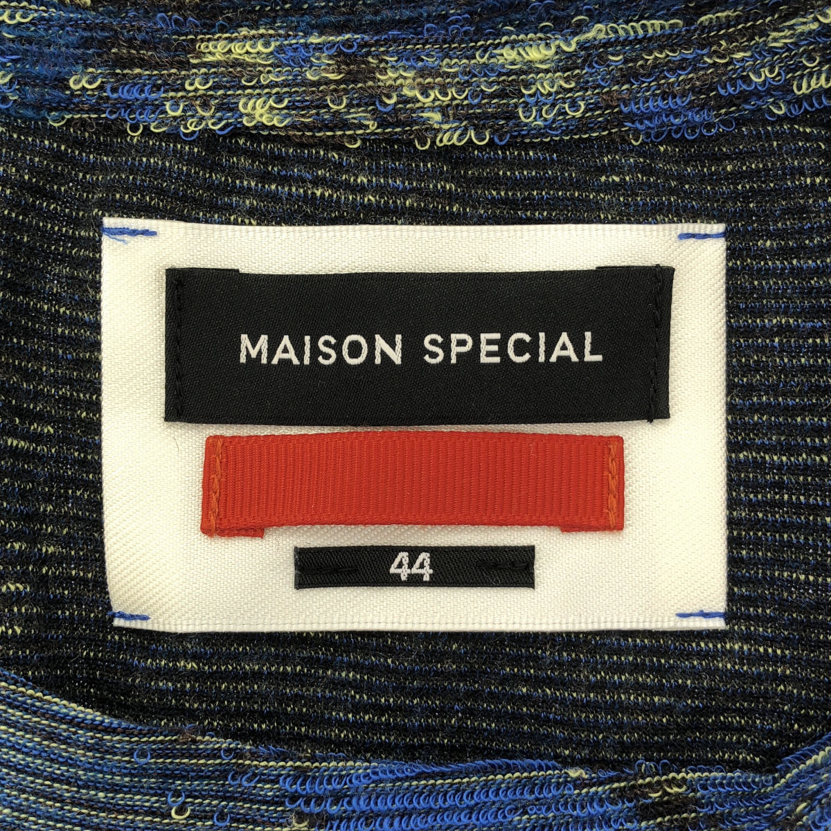 MAISON SPECIAL メゾンスペシャル 11212411305 ブルー系 アブストラクトパイルジャガードプライムオーバーTシャツ トップス