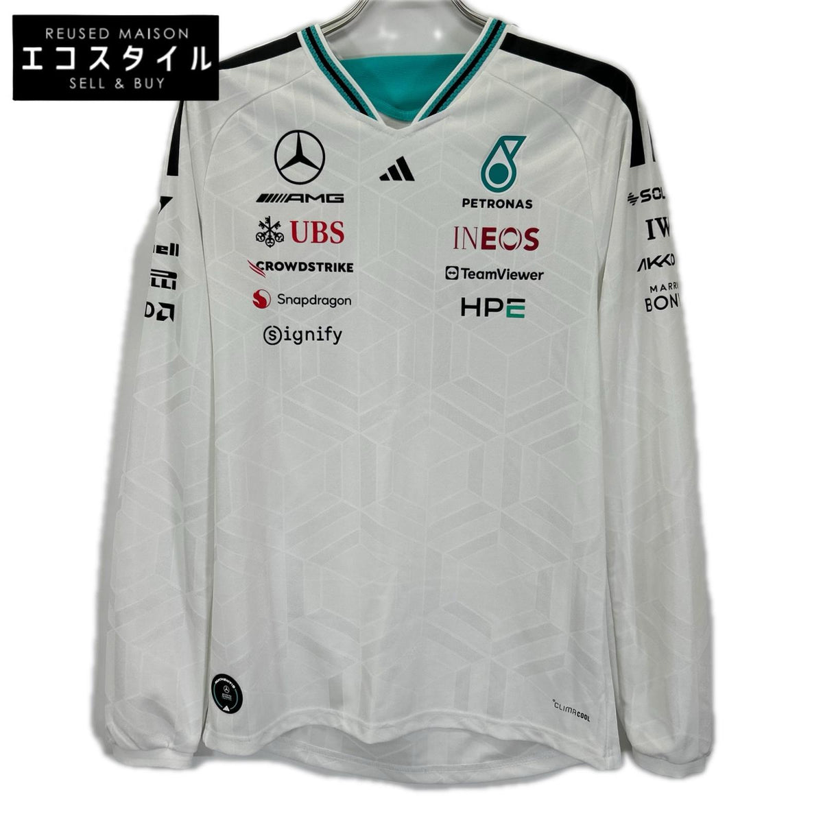 adidas アディダス メルセデス AMG ペトロナス F1チーム ドライバージャージ ロンT トップス