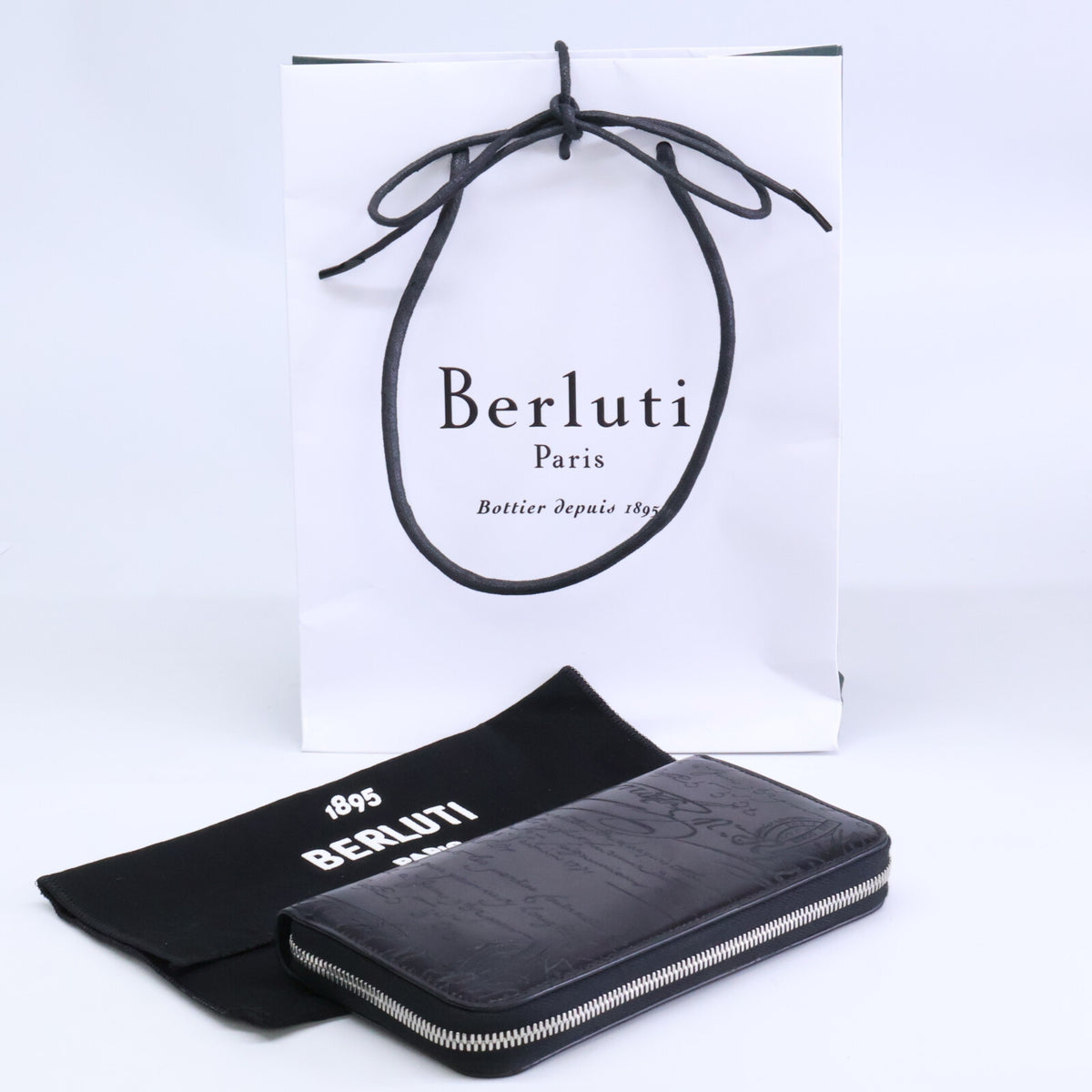 berluti ベルルッティ 新品同様 ヴェネチア カーフレザー イタウバ ロングジップウォレット 長財布（小銭入れあり）