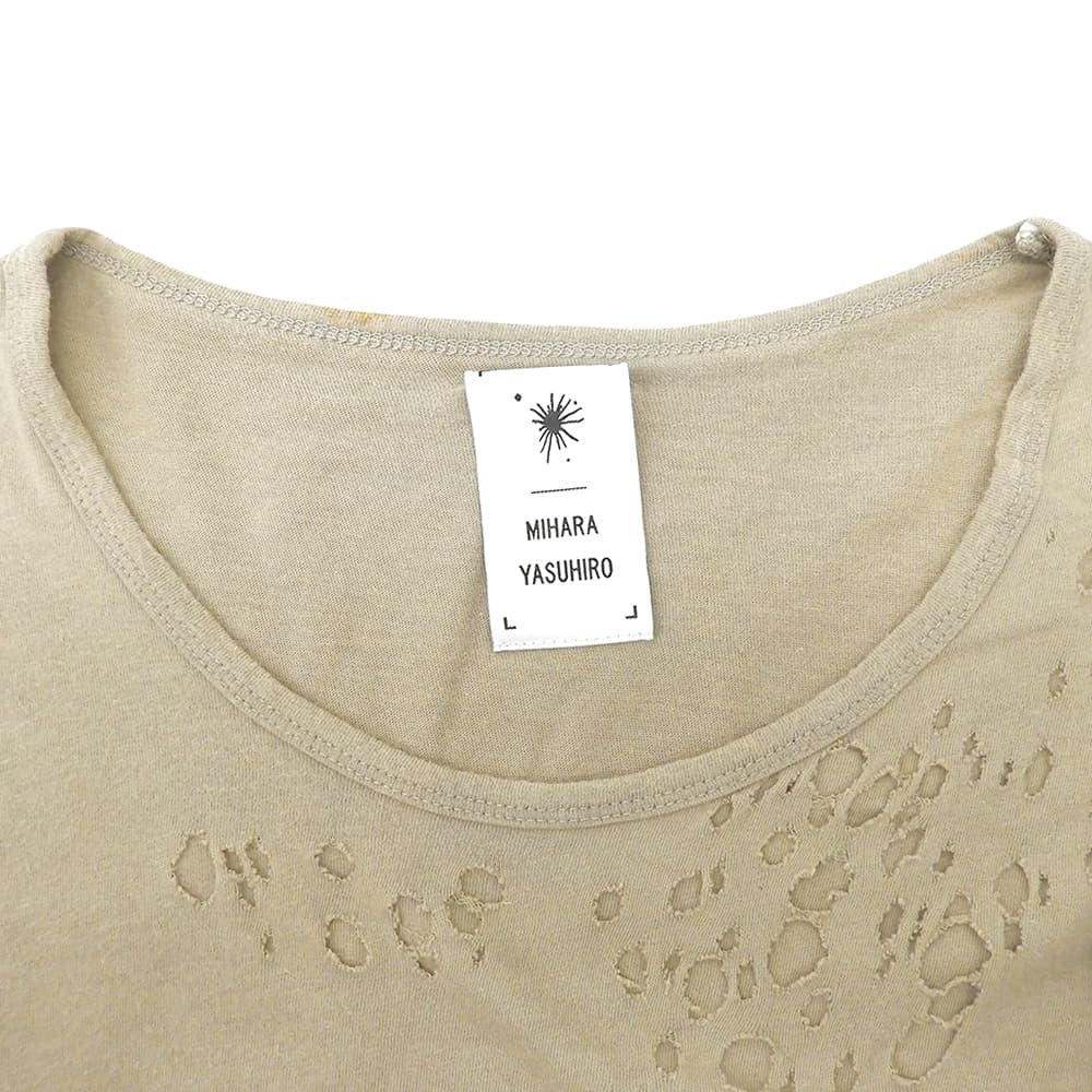 MIHARAYASUHIRO ミハラヤスヒロ ダブルレイヤード ダメージ加工 Tシャツ トップス レディース ブラウン系 44 81643844 トップス