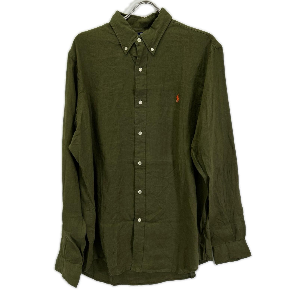 POLObyRalphLauren ポロラルフローレン グリーン クラシックフィット リネン BDシャツ トップス