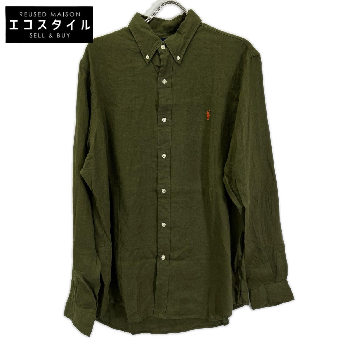 POLObyRalphLauren ポロラルフローレン グリーン クラシックフィット リネン BDシャツ トップス