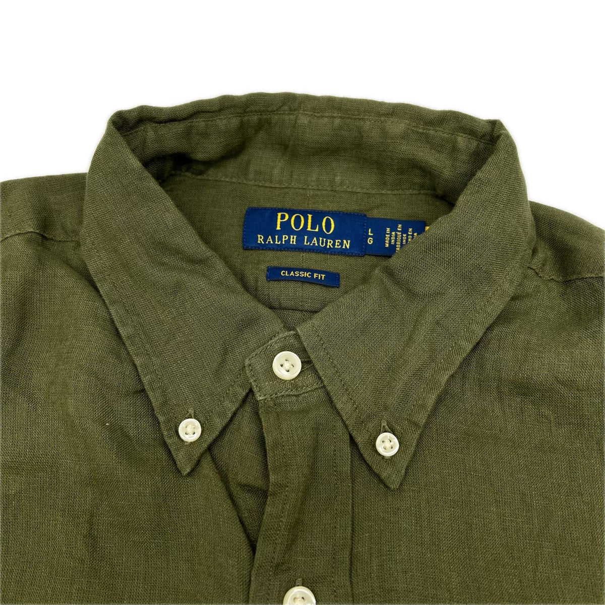 POLObyRalphLauren ポロラルフローレン グリーン クラシックフィット リネン BDシャツ トップス