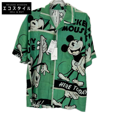 Porter Classic ポータークラシック DP-024-3965-0080-0012 ×DISNEY グリーン 開襟シャツ トップス