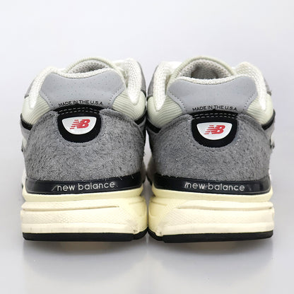 NEW BALANCE ニューバランス 美品 スニーカー シューズ メンズ グレー×ブラック 27cm U990TG4 シューズ