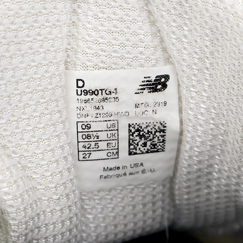 NEW BALANCE ニューバランス 美品 スニーカー シューズ メンズ グレー×ブラック 27cm U990TG4 シューズ
