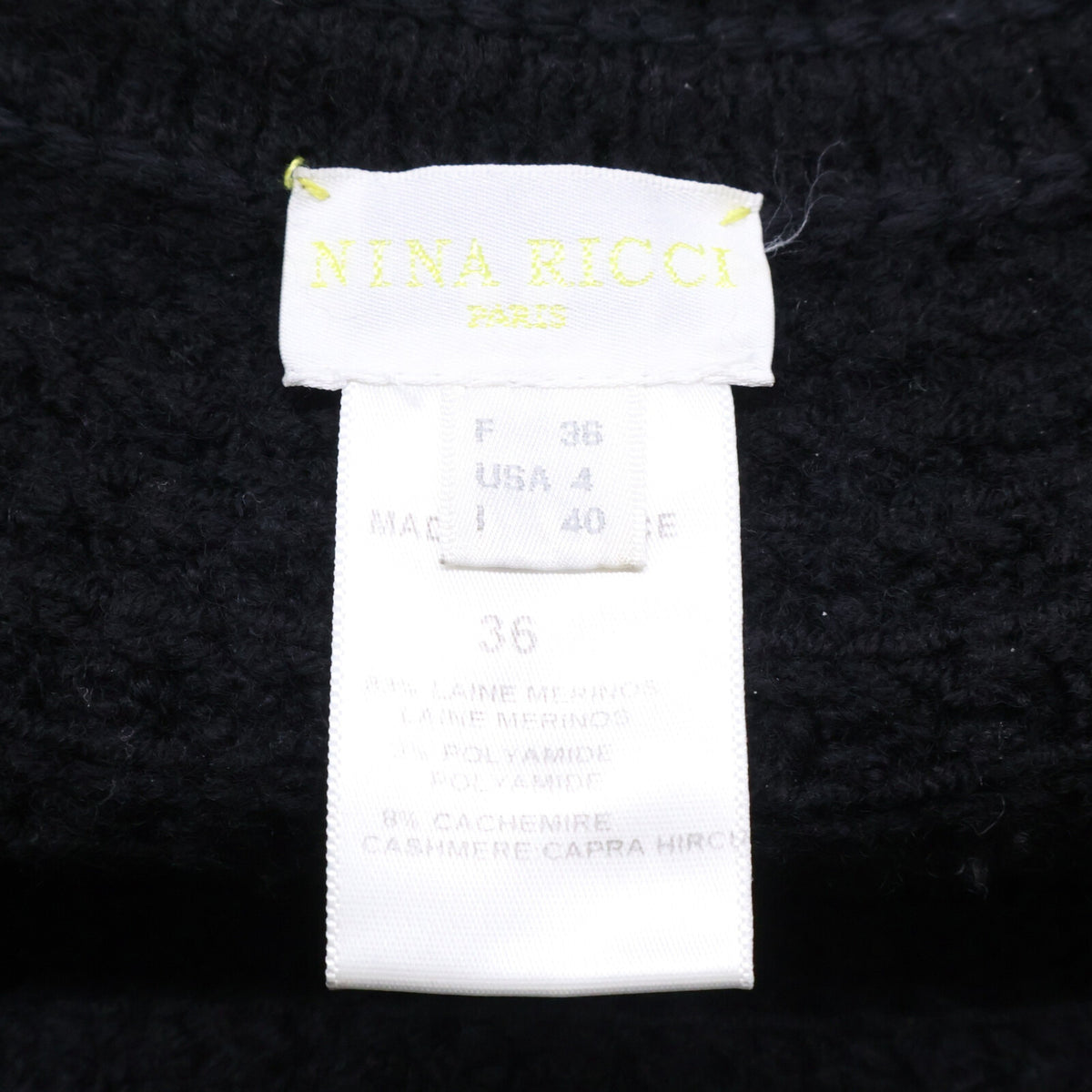 NINARICCI ニナリッチ ファーカラー ダブルブレスト ニットポンチョ ジャケット