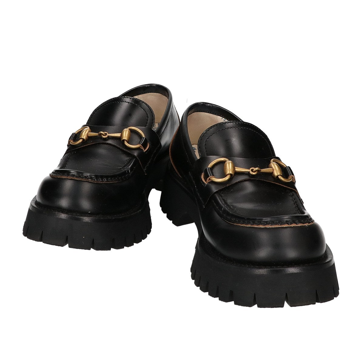 GUCCI グッチ 【美品】577236 DS800 1000 ラグソール ホースビット ローファー シューズ