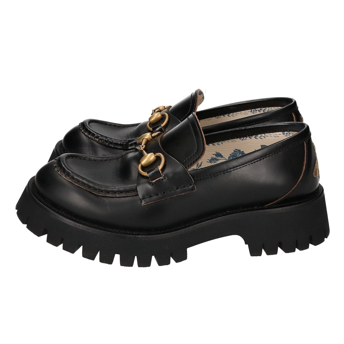 GUCCI グッチ 【美品】577236 DS800 1000 ラグソール ホースビット ローファー シューズ