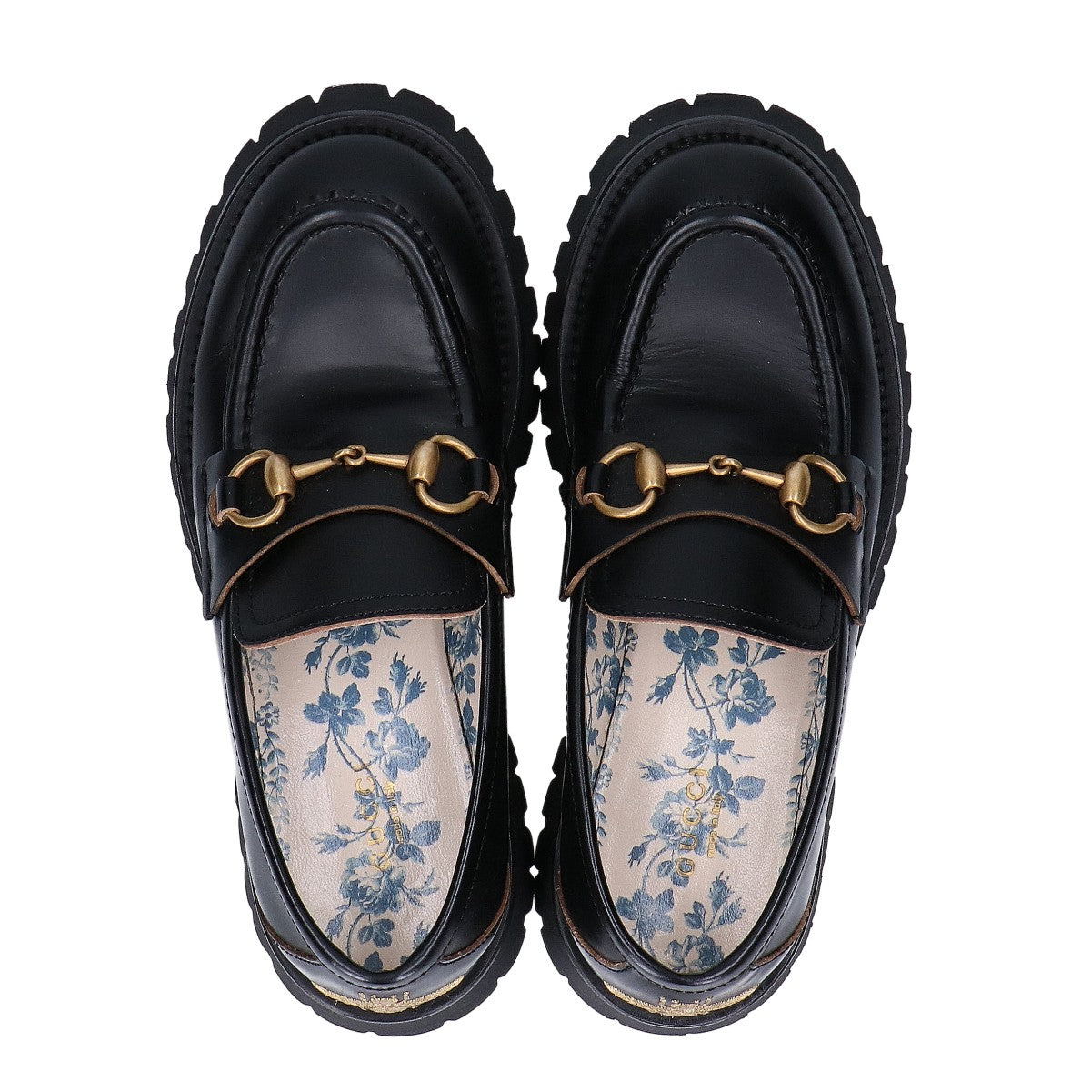 GUCCI グッチ 【美品】577236 DS800 1000 ラグソール ホースビット ローファー シューズ