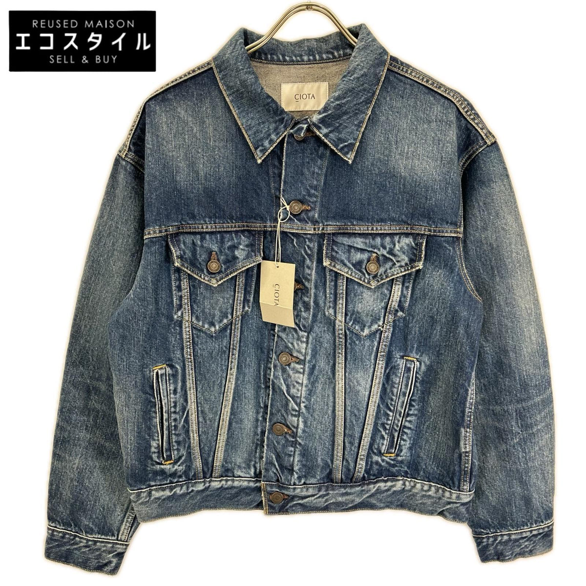 CIOTA シオタ JKLM-306-PIMDBL-D ミディアムダークブルー ダメージ加工 4 Pocket Denim Jacket ジャケット