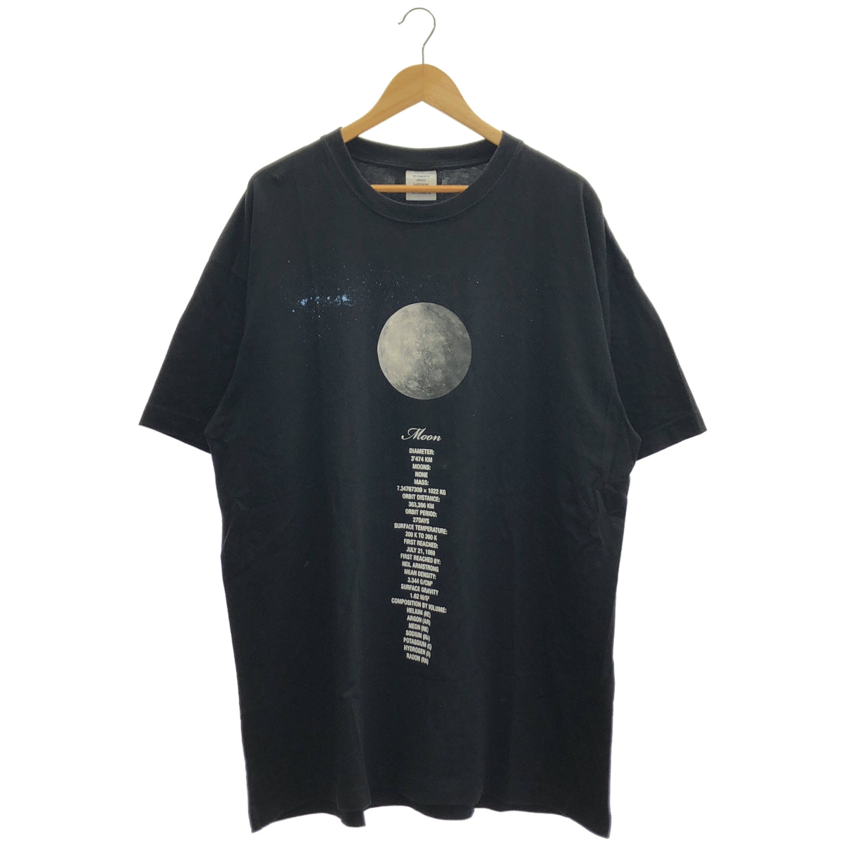 VETEMENTS ヴェトモン 19AW UAH20TR Moon Planet Tシャツ トップス