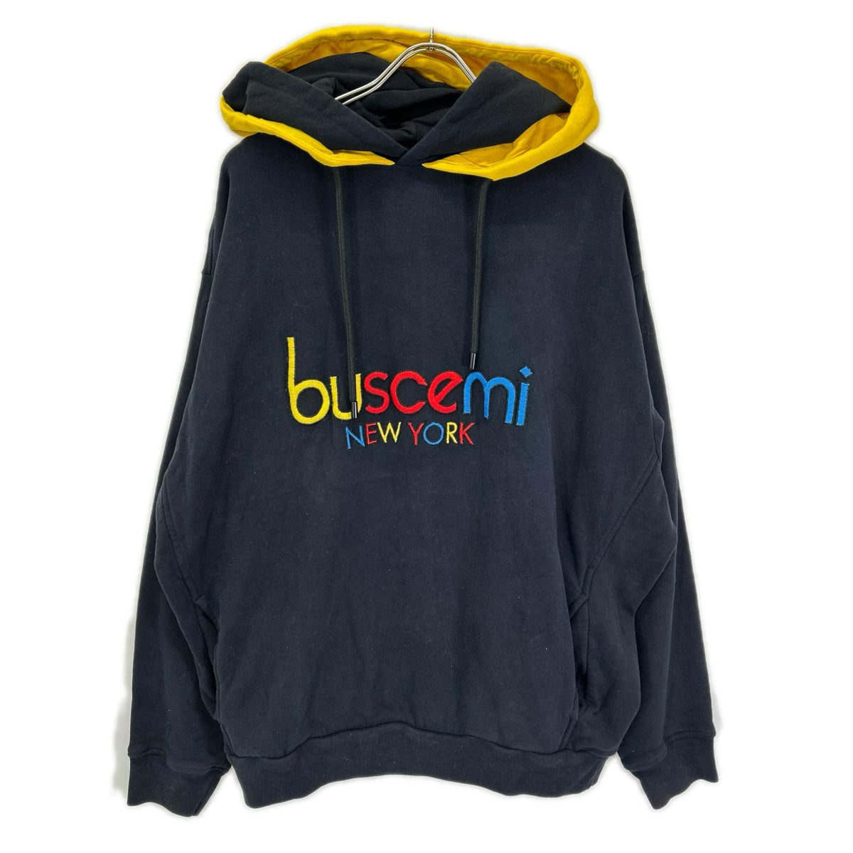BUSCEMI ブシェミ ブラック/イエロー スウェットフーディ トップス