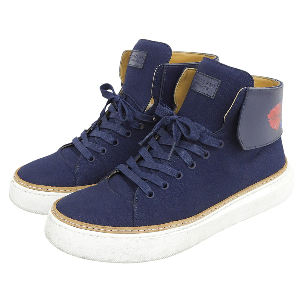 BUSCEMI ブシェミ 90mm CREPONE スニーカー シューズ メンズ ネイビー 45 418SM092LC01YF-7676-45 シューズ