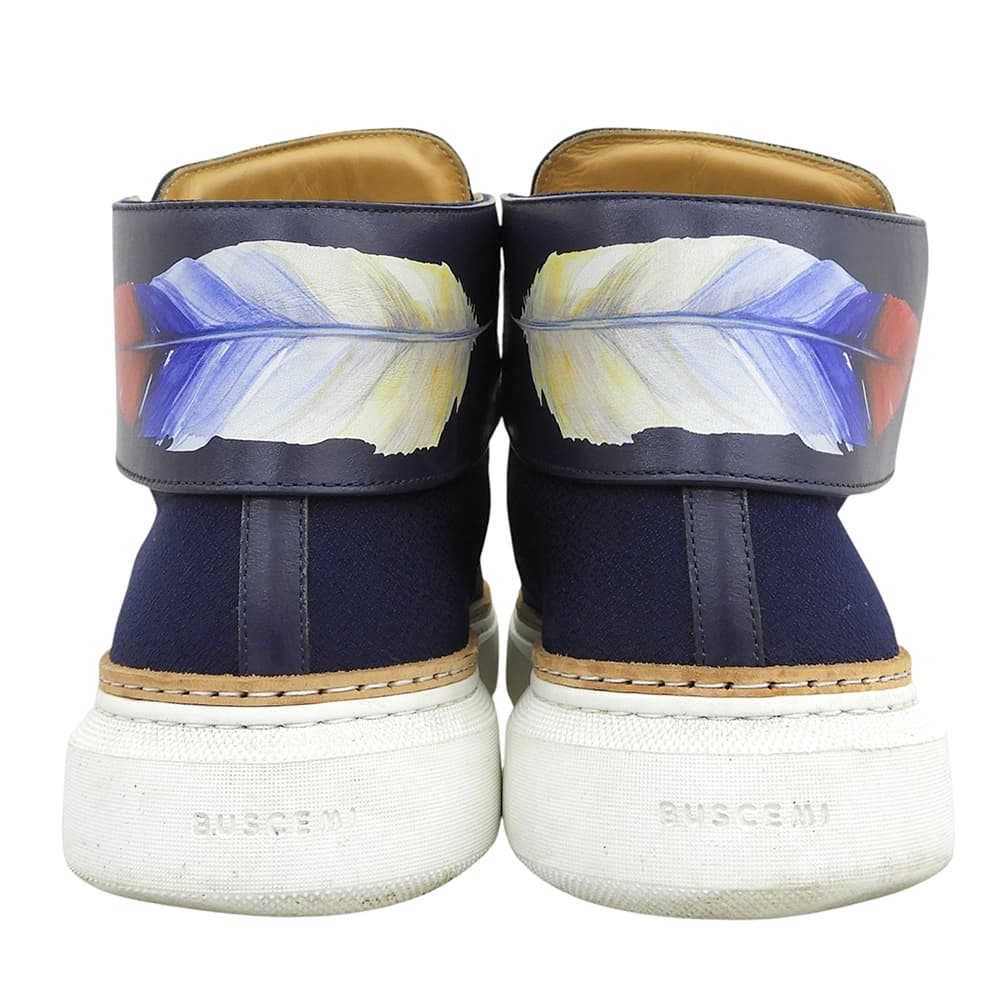 BUSCEMI ブシェミ 90mm CREPONE スニーカー シューズ メンズ ネイビー 45 418SM092LC01YF-7676-45 シューズ
