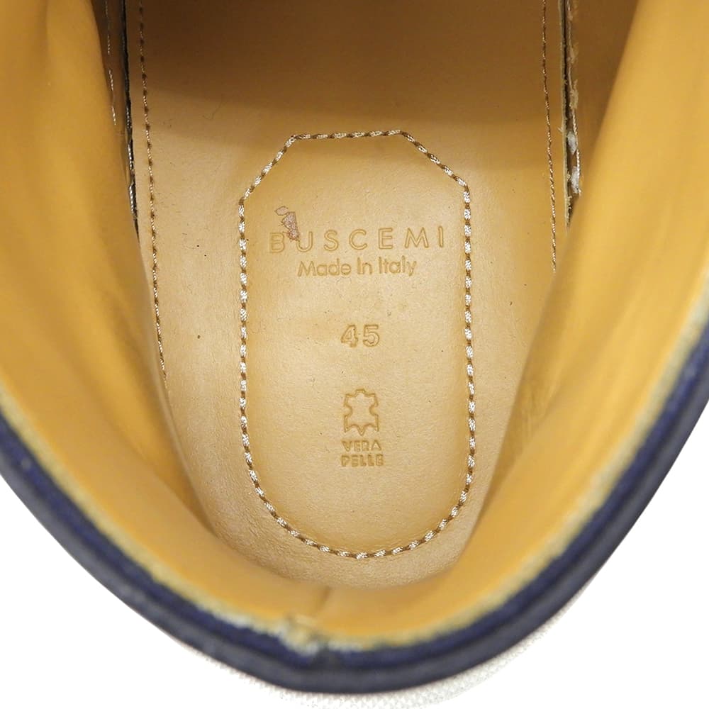 BUSCEMI ブシェミ 90mm CREPONE スニーカー シューズ メンズ ネイビー 45 418SM092LC01YF-7676-45 シューズ