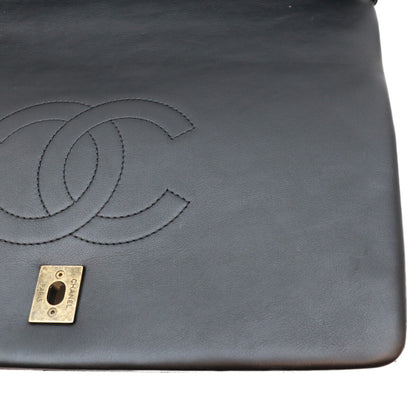 CHANEL シャネル 16年 23番 黒 ヴィンテージカーフ パリインローマ ゴールドバーフラップ ショルダーバッグ ショルダーバッグ