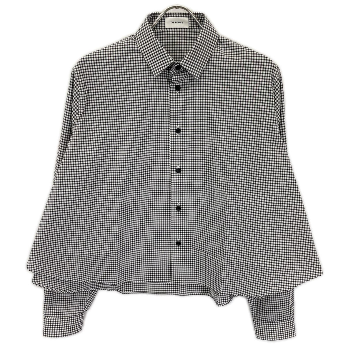 THE RERACS ザ・リラクス 26SS-REBL-484L-2 ブラック×ホワイト A-LINE SHIRT トップス