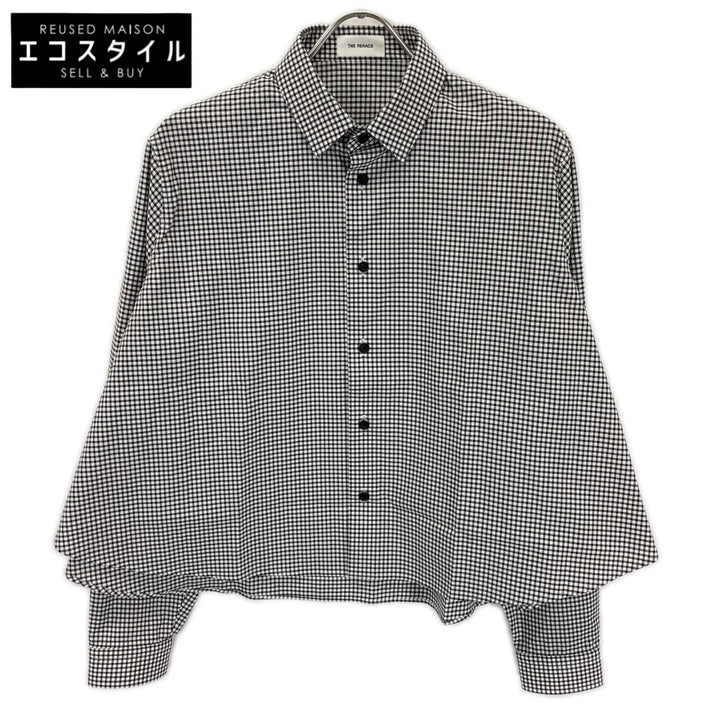 THE RERACS ザ・リラクス 26SS-REBL-484L-2 ブラック×ホワイト A-LINE SHIRT トップス