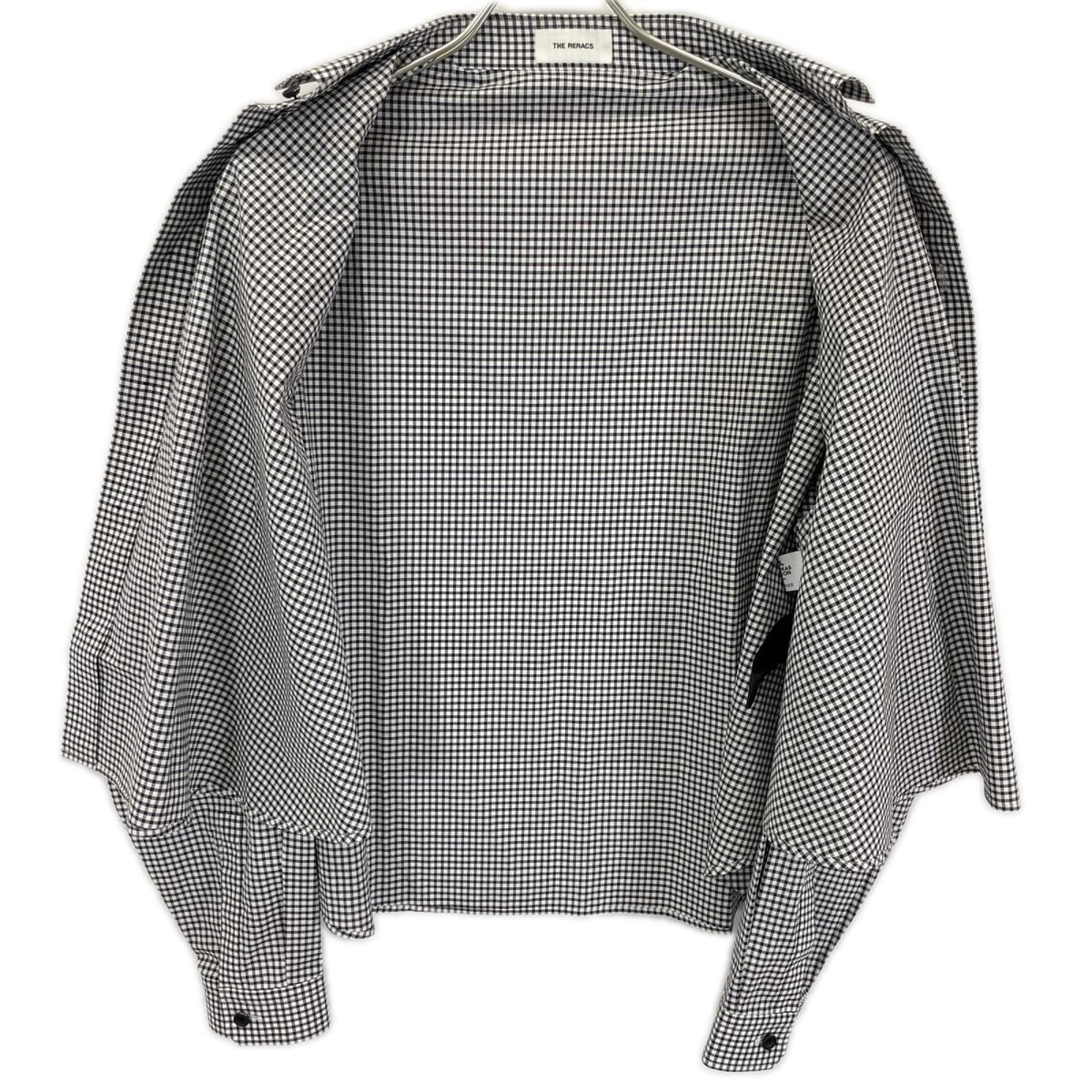 THE RERACS ザ・リラクス 26SS-REBL-484L-2 ブラック×ホワイト A-LINE SHIRT トップス