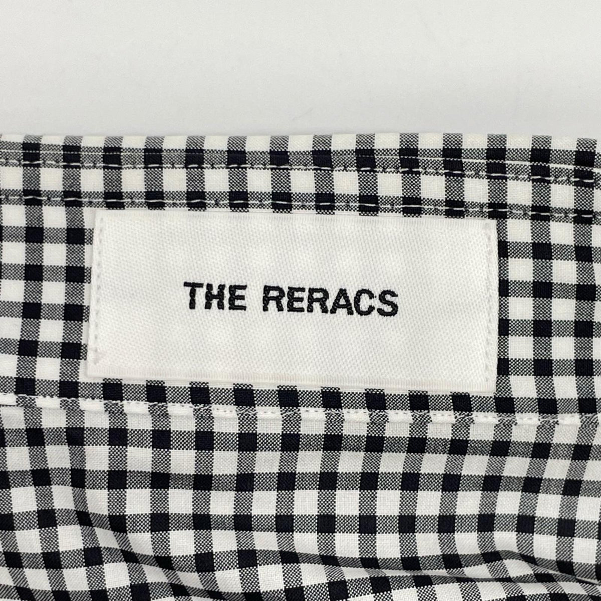 THE RERACS ザ・リラクス 26SS-REBL-484L-2 ブラック×ホワイト A-LINE SHIRT トップス