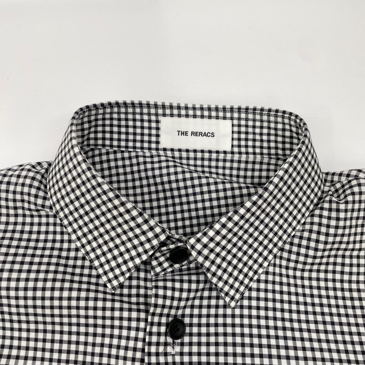 THE RERACS ザ・リラクス 26SS-REBL-484L-2 ブラック×ホワイト A-LINE SHIRT トップス
