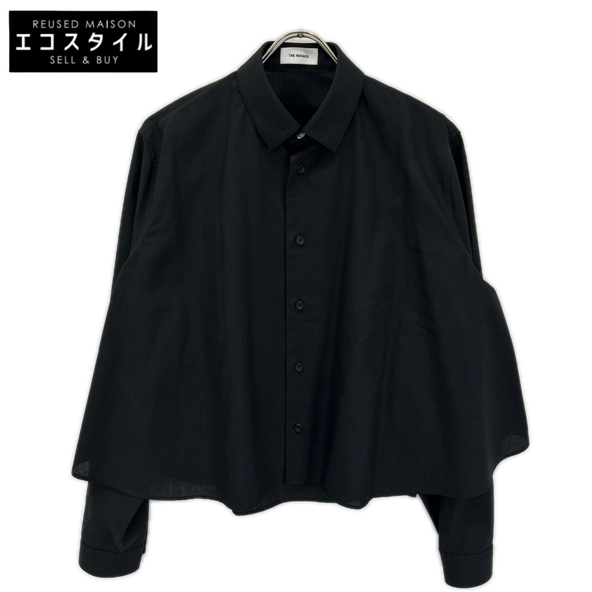 THE RERACS ザ・リラクス 26SS-REBL-484L-ESP ブラック A-LINE SHIRT トップス