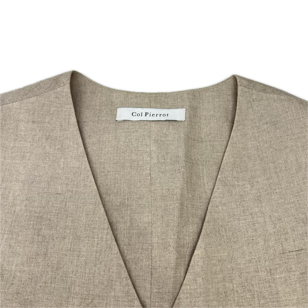 col pierrot コルピエロ ベージュ ALBINI LINEN ベスト・スカート 計2点 スーツ セットアップ