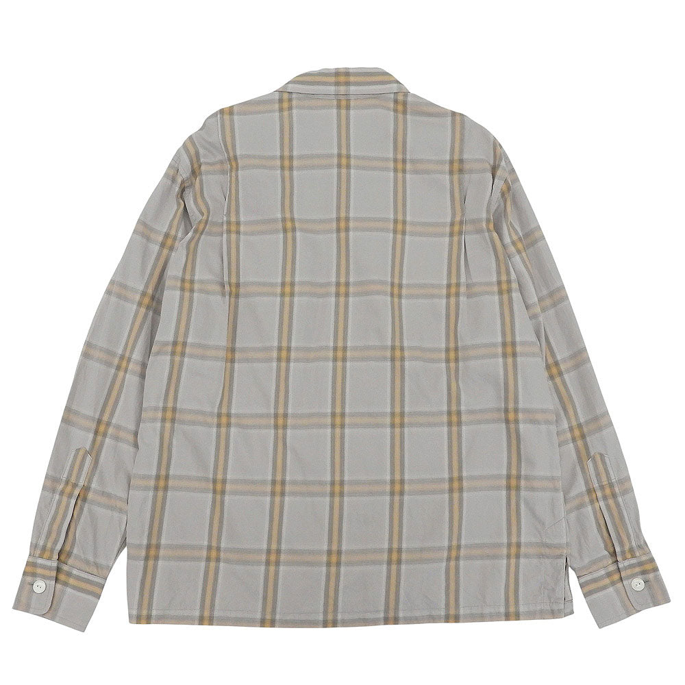 TROPHY CLOTHING トロフィークロージング オンブレチェック オープンカラーシャツ トップス メンズ グレー×ライトブラウン 14-14 1/2 26SS トップス