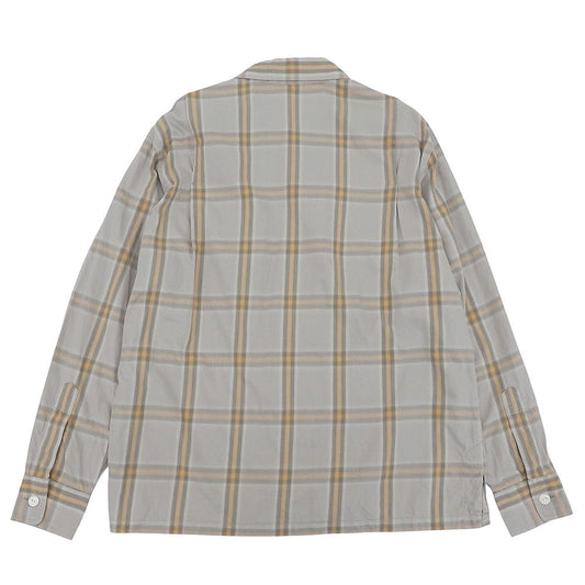TROPHY CLOTHING トロフィークロージング オンブレチェック オープンカラーシャツ トップス メンズ グレー×ライトブラウン 14-14 1/2 26SS トップス