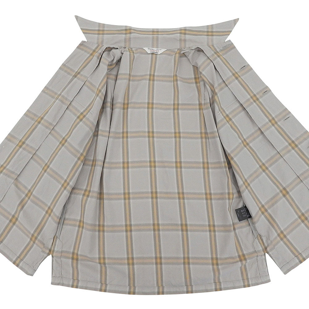 TROPHY CLOTHING トロフィークロージング オンブレチェック オープンカラーシャツ トップス メンズ グレー×ライトブラウン 14-14 1/2 26SS トップス