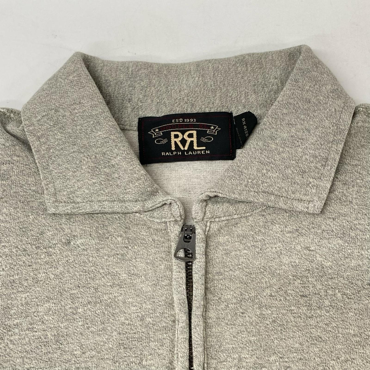 RRL ダブルアールエル グレー IDEAL社製ファスナー ハーフジップ スウェットシャツ トップス