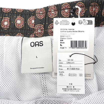 OAS オーエーエス 美品 COFFEE LUMO Swim Shoets スイムショーツ ボトムス メンズ ブラウン レッド系 L 5001-342 ボトムス