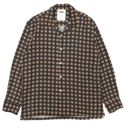 OAS オーエーエス 美品 COFFEE LUMO Viscose Long Sleeve トップス メンズ ブラウン レッド系 L 7019-04 トップス