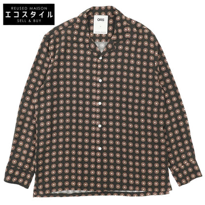 OAS オーエーエス 美品 COFFEE LUMO Viscose Long Sleeve トップス メンズ ブラウン レッド系 L 7019-04 トップス
