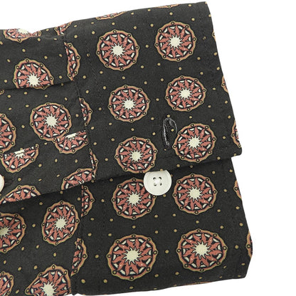 OAS オーエーエス 美品 COFFEE LUMO Viscose Long Sleeve トップス メンズ ブラウン レッド系 L 7019-04 トップス