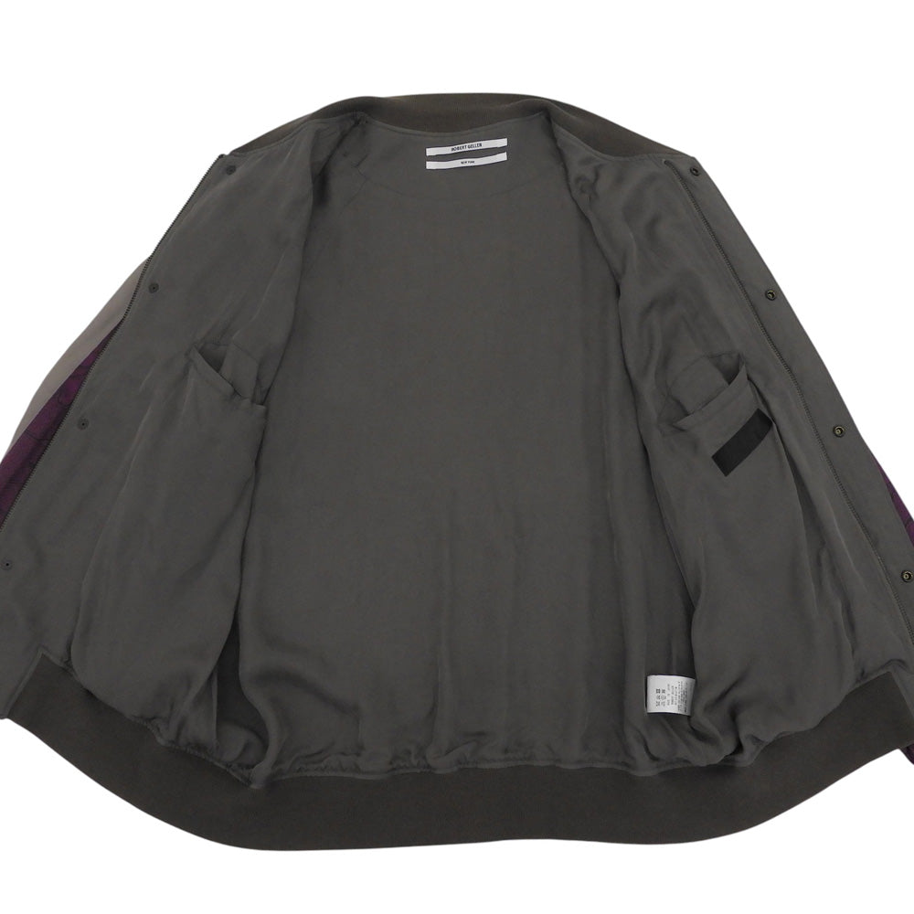 ROBERTGELLER ロバートゲラー ジップブルゾン ジャケット メンズ グレー×パープル 46 JRR5-HM-1041 ジャケット