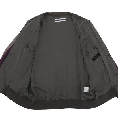ROBERTGELLER ロバートゲラー ジップブルゾン ジャケット メンズ グレー×パープル 46 JRR5-HM-1041 ジャケット