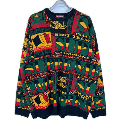 Supreme シュプリーム 23SS レッド/グリーン/ブラック Scarf Sweater トップス