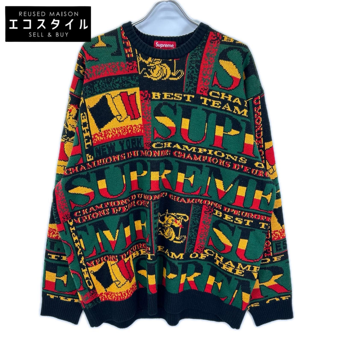Supreme シュプリーム 23SS レッド/グリーン/ブラック Scarf Sweater トップス