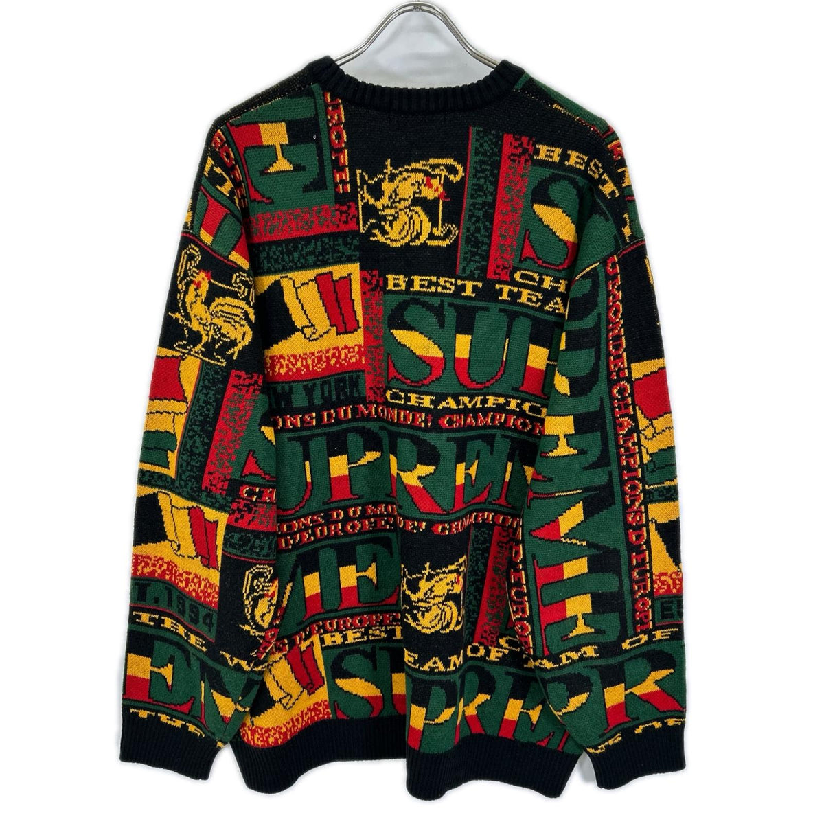 Supreme シュプリーム 23SS レッド/グリーン/ブラック Scarf Sweater トップス