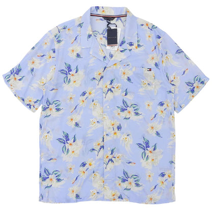 TOMMYHILFIGER トミーヒルフィガー 新品同様 花柄 アロハシャツ トップス メンズ ライトブルー マルチカラー M UM03227 トップス